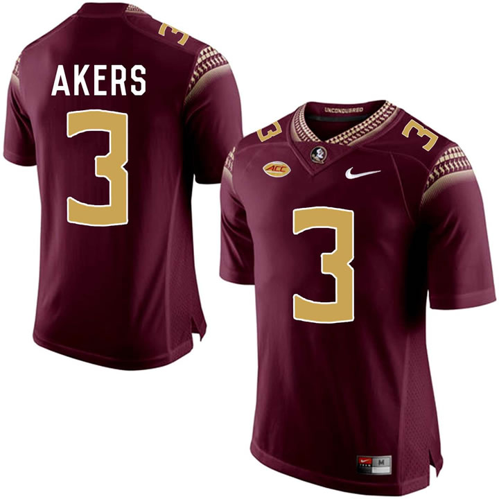 Florida State Seminoles 3 Cam Akers Red College Football Jersey DingZhi